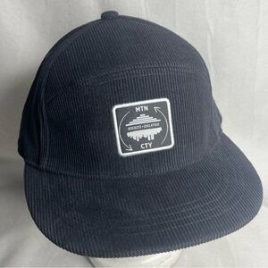 Discrete x Koalatree MTN CTY Corduroy 5 Panel Cap Black Adjustable Strapback Hat